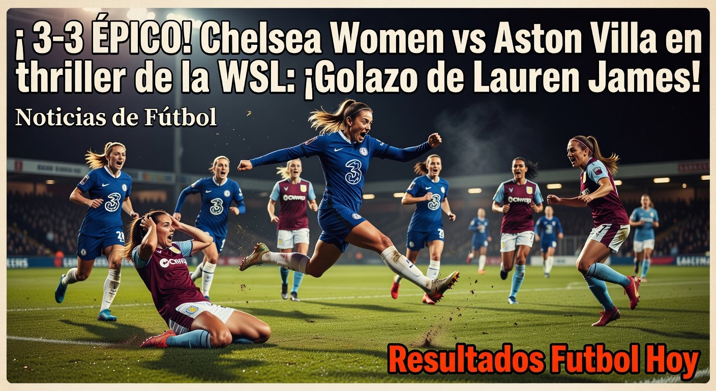 Chelsea Women 3-3 Aston Villa in thrilling WSL draw; Lauren James stunner