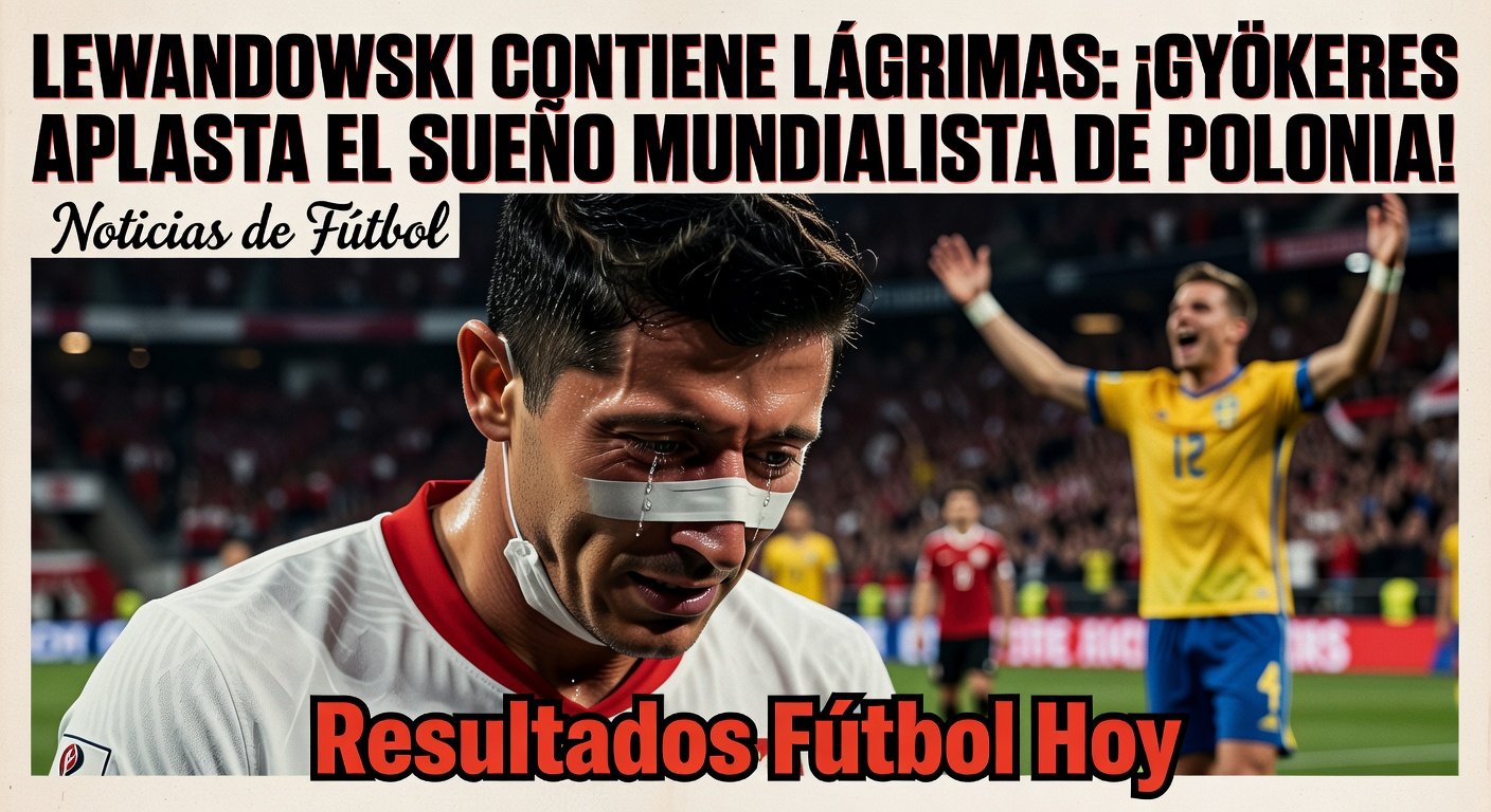 Poland's Robert Lewandowski in tears after World Cup qualifier loss to Sweden