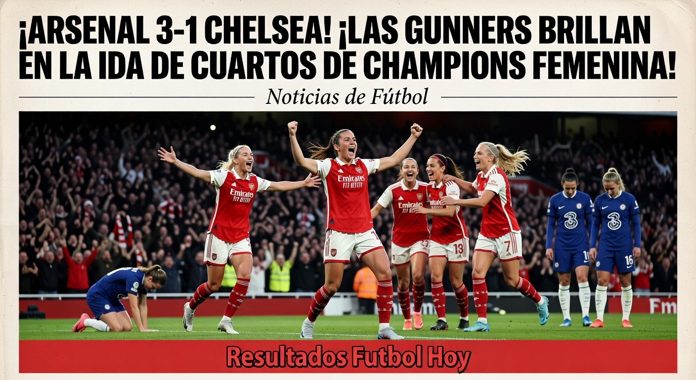 Chelsea trail Arsenal 1-3 agg in Women's UCL QF first leg (BBC)