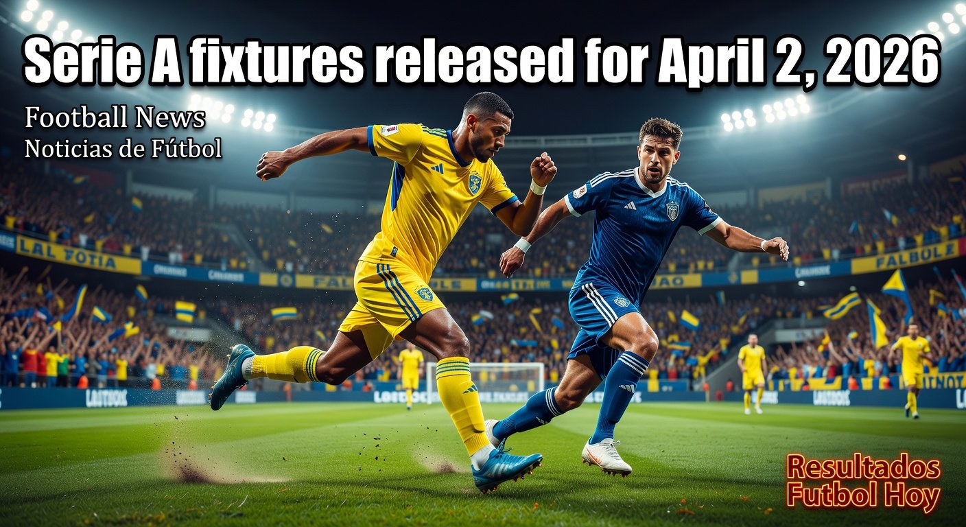 Serie A fixtures released for April 2, 2026